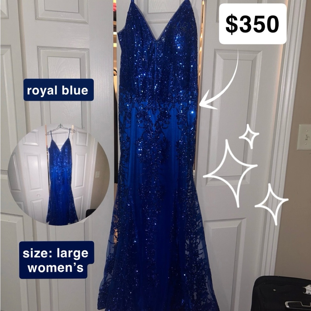 Elegant Royal Blue Sequin Dress and more